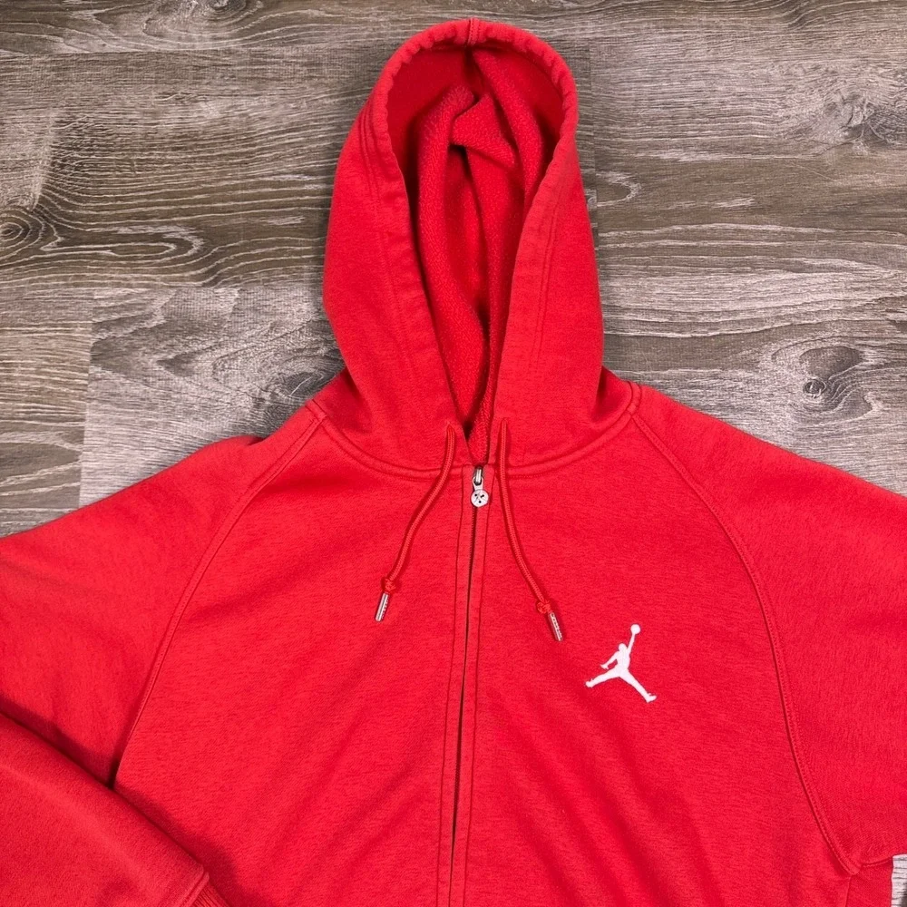 Jordan Mens L Retro 5 Vintage Red Hoodie 